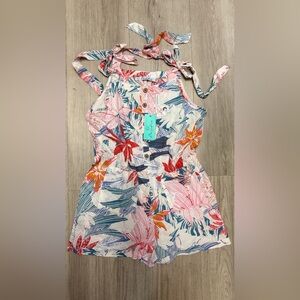 Tropical Print Women's Romper